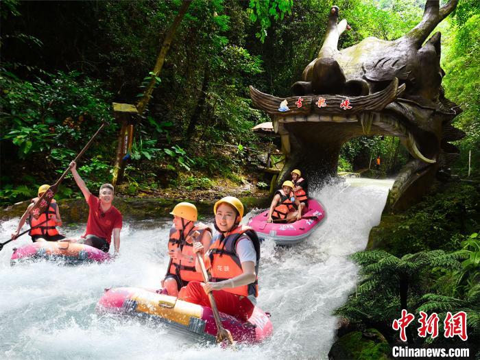 广东省漂流大赛开锣，“奥运天团”呐喊助威点